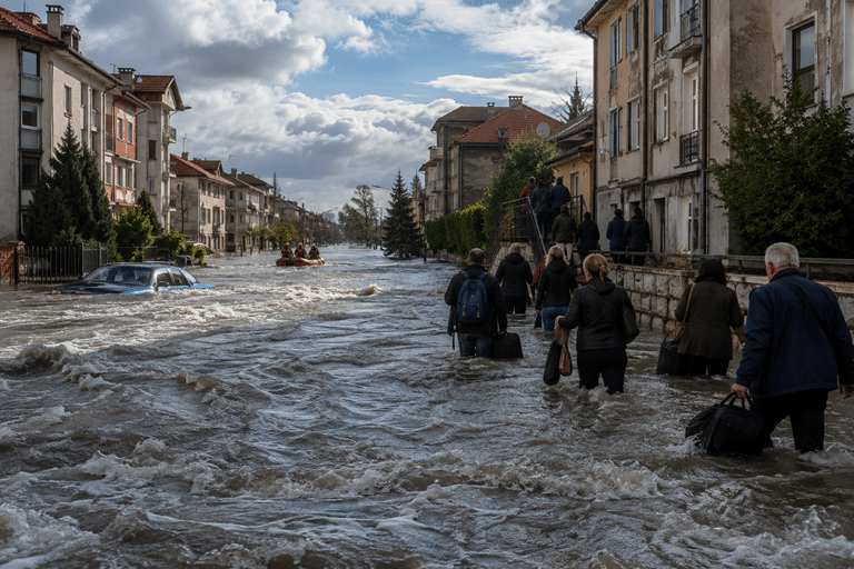 Сон про потоп на вулиці з різними значеннями води та порятунку